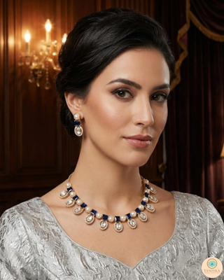 The Verra Necklace Set (Royal Blue)