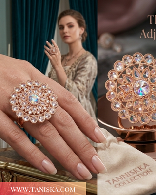 The Iridescent Rose Gold Medallion Ring