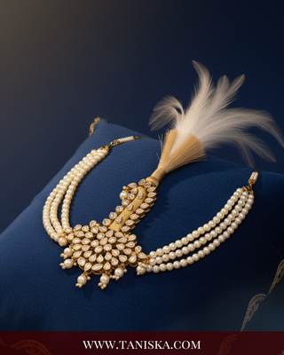 The Grand Vizier | Ornate Kundan & Ivory Plume Kalgi