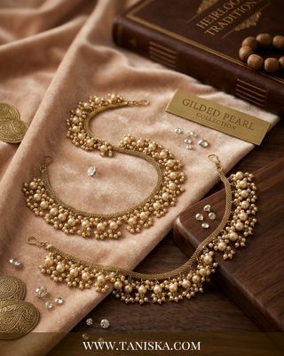 Gilded Pearl Heirloom Anklet Set