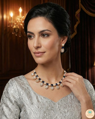 The Verra Necklace Set (Royal Blue)