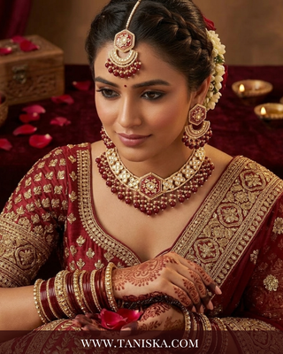 The Ruby Empress Meenakari Choker Set