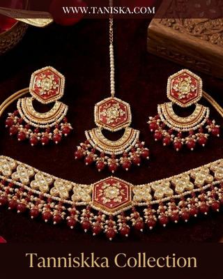 The Ruby Empress Meenakari Choker Set