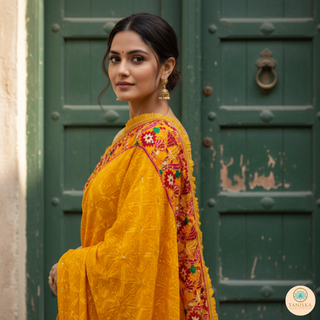 The Dulha-Dulhan Phulkari Dupatta