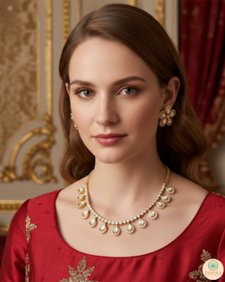 The Aurelia Floral Kundan Necklace Set