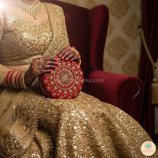 The Ruby Mandala Clutch Bag