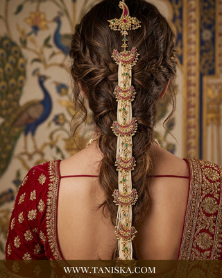 Imperial Pachi Kundan Bridal Choti