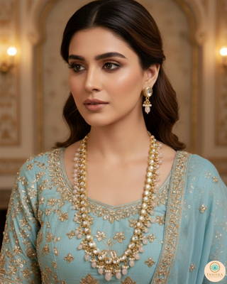 The Sovereign Ishani Heritage Haar (Peach)