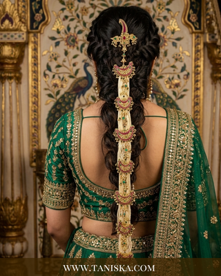 Imperial Pachi Kundan Bridal Choti