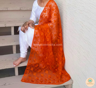 The Citrine Fire Phulkari Dupatta