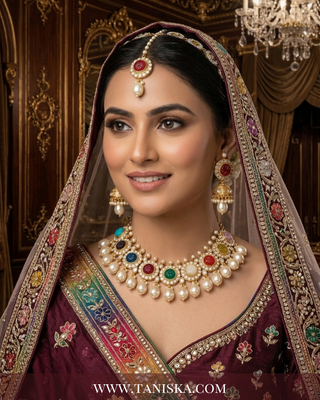 Navratna Inspired Multicolored Bridal Set