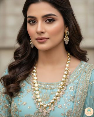 The Sovereign Ishani Heritage Haar (Peach)