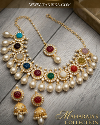 Navratna Inspired Multicolored Bridal Set