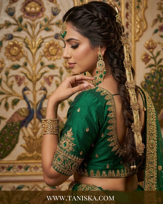 Imperial Pachi Kundan Bridal Choti
