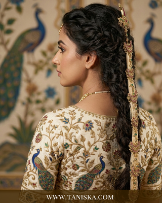 Imperial Pachi Kundan Bridal Choti