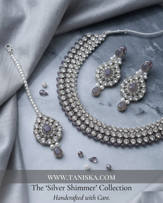 Silver Shimmer Smoky Quartz Jewelry Set