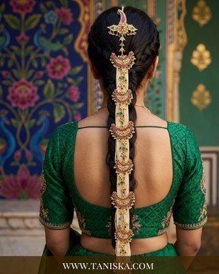 Imperial Pachi Kundan Bridal Choti