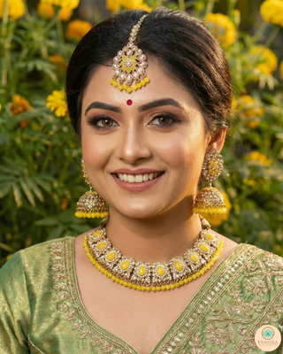 The Radiant Aavya Citrine Necklace Set