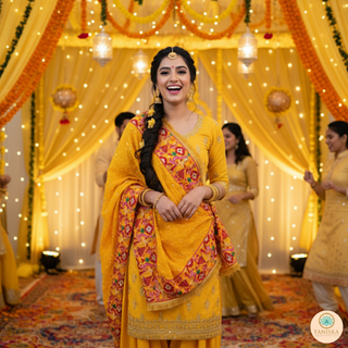 The Dulha-Dulhan Phulkari Dupatta
