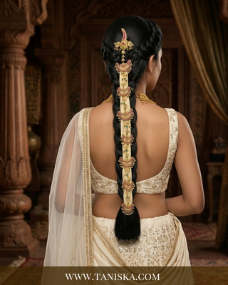 Imperial Pachi Kundan Bridal Choti