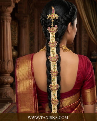 Imperial Pachi Kundan Bridal Choti