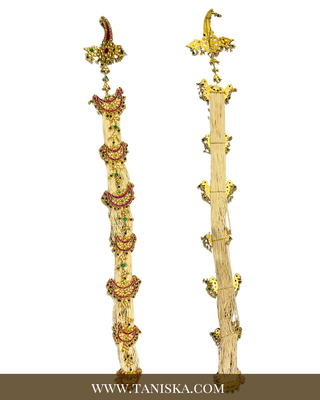 Imperial Pachi Kundan Bridal Choti