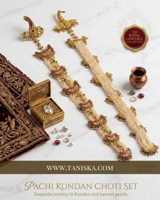 Imperial Pachi Kundan Bridal Choti