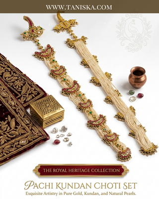 Imperial Pachi Kundan Bridal Choti