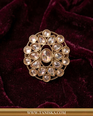 The Polki Petal Medallion Ring