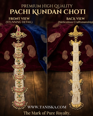 Imperial Pachi Kundan Bridal Choti