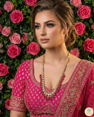 The Sovereign Ishani Ruby-Tone Heritage Haar (Hot Pink)