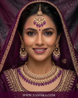 Amethyst & Pearl Filigree Bridal Set