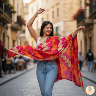 The Lehriya Phulkari Dupatta