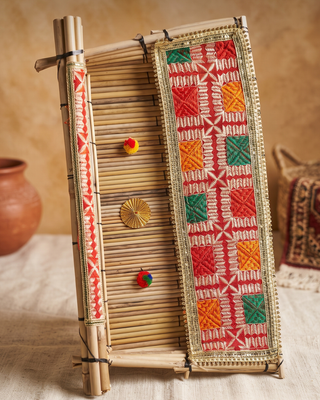 Traditional Handcrafted Punjabi Jaggo Chaj - Phulkari Embroidered Wedding Decor (Chaj Only)