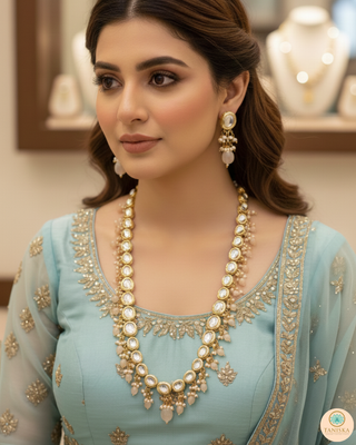 The Sovereign Ishani Heritage Haar (Peach)