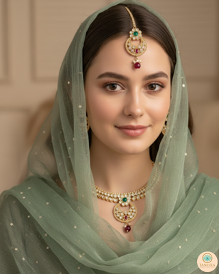 The Royal Navratna Heritage Necklace Set