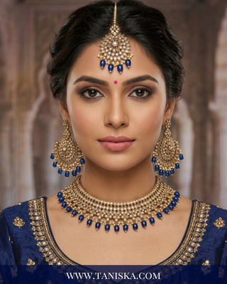 Midnight Bloom Antique Gold Jewelry Set