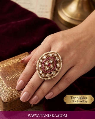 The Ruby Marquise Halo Ring