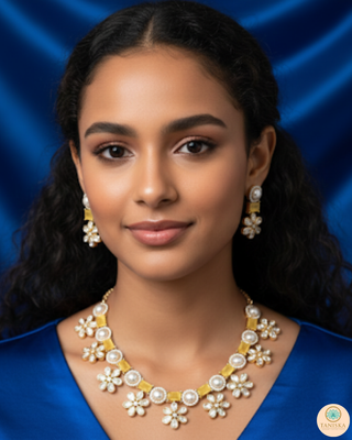 The Citrine Sun-Bloom Necklace Set