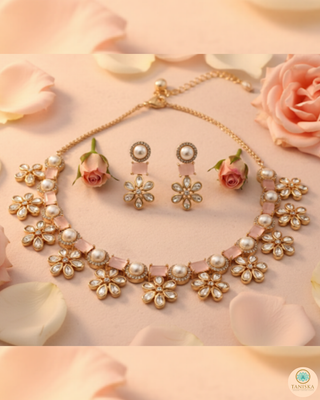 The Blush Rose Garden Necklace Set