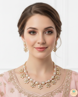 The Blush Rose Garden Necklace Set