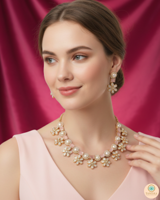 The Blush Rose Garden Necklace Set