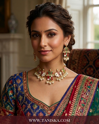 Baraat Heritage Enamel & Pearl Jewelry Set