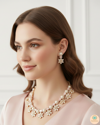 The Blush Rose Garden Necklace Set