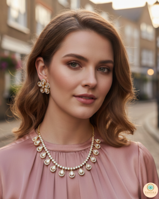 The Aurelia Floral Kundan Necklace Set