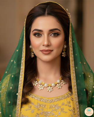 The Citrine Sun-Bloom Necklace Set