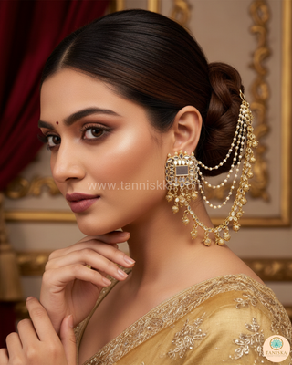 HARLEEN Golden Glass Necklace Set