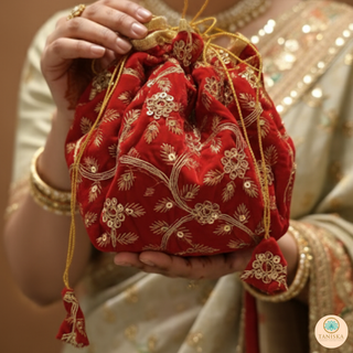 1 Multi-Purpose DORI RUMAL (Gift Bag, Thaal Cover, Potli Bag - Perfect for: Indian Wedding, Shagan Ceremony, Chunni Charhana, Bridal Shower, Baby Shower, Maiyan, Weddings, Favors, Shaadi, Walima)