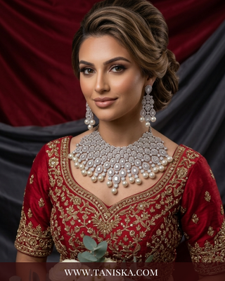 The Victoria Silver & Pearl Choker Set