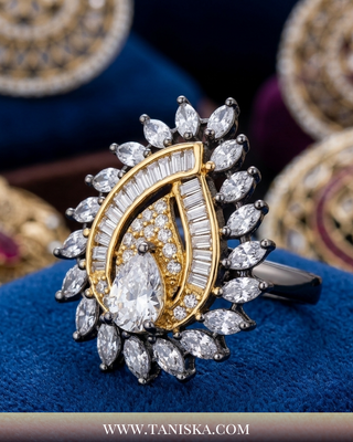 The Nakshatra Diamond Teardrop Ring